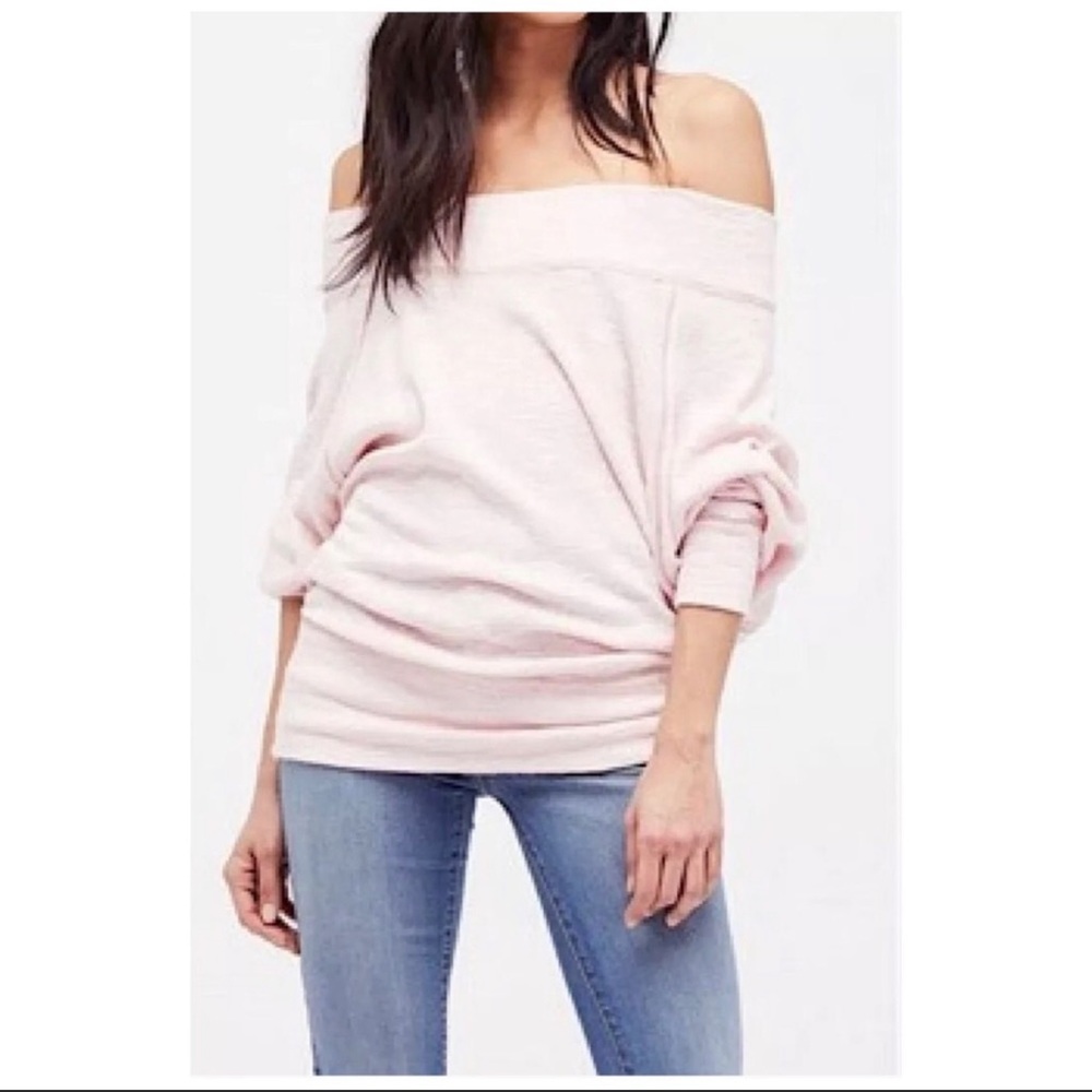🌸Free People Palisades Pink Thermal Pullover Top
